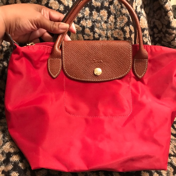 Longchamp Handbags - FINAL SALE! Longchamp Le Pliage Small Tote Red